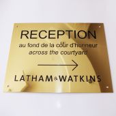 Plaque laiton poli gravé sur Paris