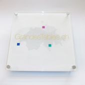 Plexi gravé avec entretoises