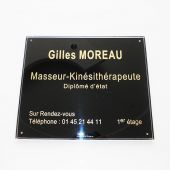 Plaque plexi noir avec biseaux