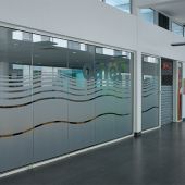 Vinyl sablé - style verre dépoli - décor vagues